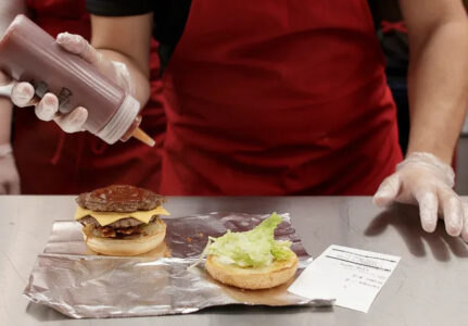 Einen Five Guys-Burger zubereiten